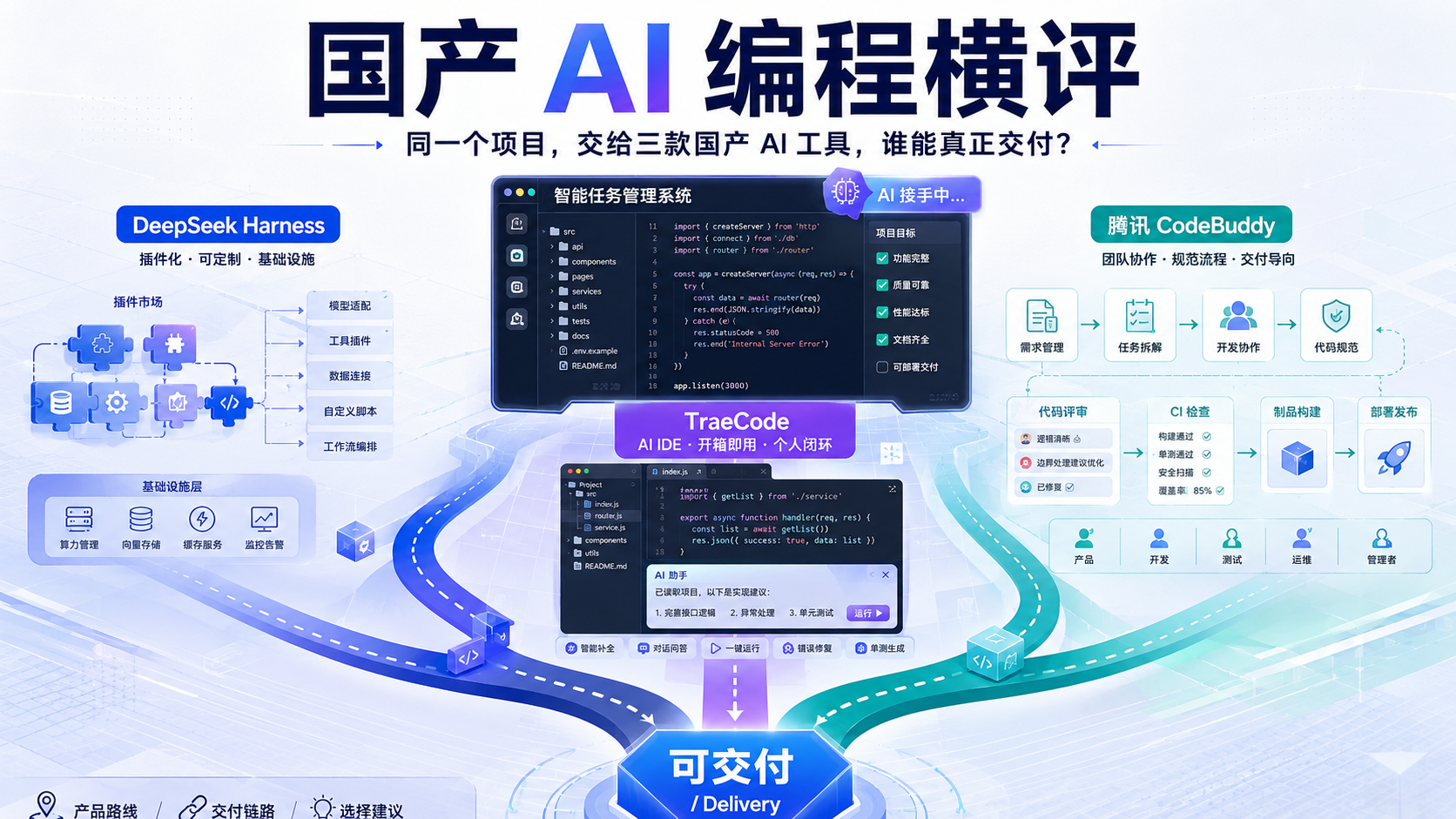 default-img.jpg 同一个项目丢给 3 款国产 AI 编程工具,谁真的能交付?
