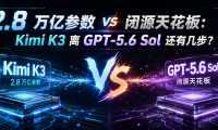 2.8 万亿参数 vs 闭源天花板:Kimi K3 离 GPT-5.6 Sol 还有几步?