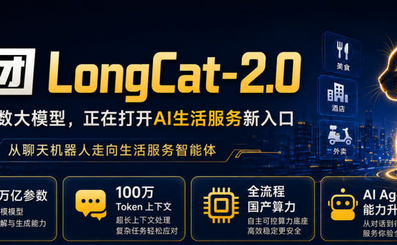 外卖公司做出1.6万亿参数大模型:美团这只”LongCat”,盯上的不是发布会