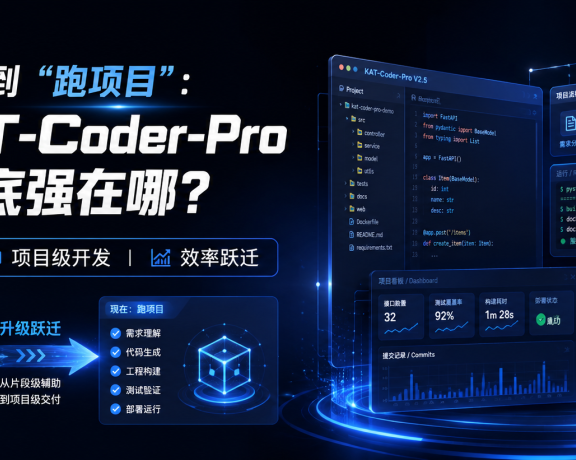 从“补代码”到“跑项目”:快手 KAT-Coder-Pro V2.5 到底强在哪?