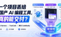 同一个项目丢给 3 款国产 AI 编程工具，谁真的能交付？