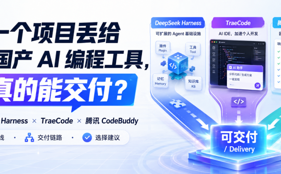 同一个项目丢给 3 款国产 AI 编程工具,谁真的能交付?