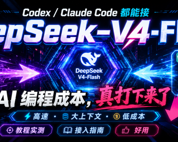 别再用贵模型硬跑了:Claude Code、Codex 接入 DeepSeek-V4-Flash 教程
