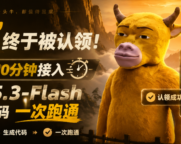 牛来”终于被认领!一步API 10分钟接入GLM-5.3-Flash,看图写代码一次跑通